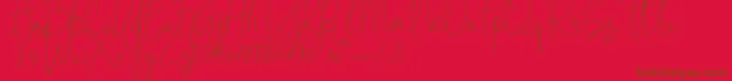 Indesign Signature   PERSONAL USE Font – Brown Fonts on Red Background