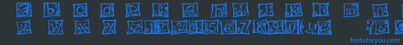 フォントindezonefont   creative – 黒い背景に青い文字