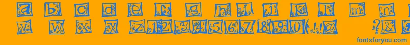 fuente indezonefont   creative – Fuentes Azules Sobre Fondo Naranja