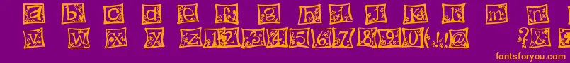 Police indezonefont   creative – polices orange sur fond violet