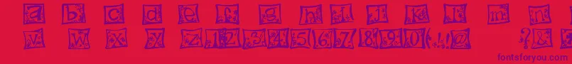 indezonefont   creative Font – Purple Fonts on Red Background