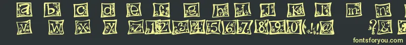 indezonefont   creative Font – Yellow Fonts on Black Background