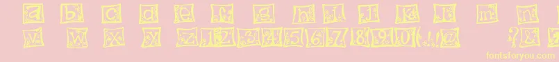 indezonefont   creative Font – Yellow Fonts on Pink Background