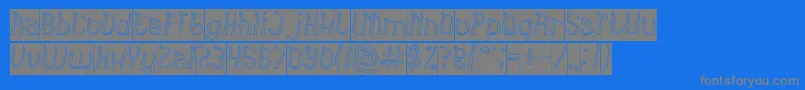 India Hair Style Hollow Inverse Font – Gray Fonts on Blue Background