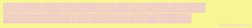 India Hair Style Hollow Inverse Font – Pink Fonts on Yellow Background