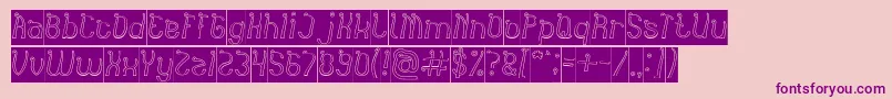 India Hair Style Hollow Inverse Font – Purple Fonts on Pink Background