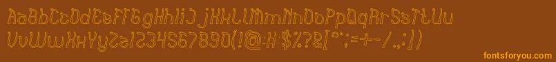 India Hair Style Hollow Font – Orange Fonts on Brown Background