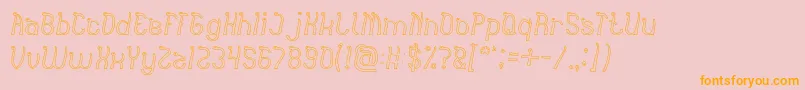 India Hair Style Hollow Font – Orange Fonts on Pink Background