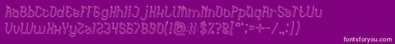 India Hair Style Hollow Font – Pink Fonts on Purple Background