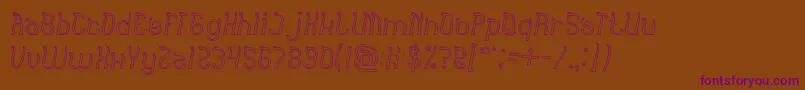 India Hair Style Hollow-fontti – violetit fontit ruskealla taustalla