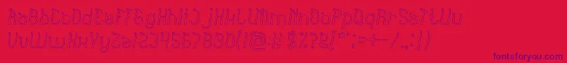 India Hair Style Hollow Font – Purple Fonts on Red Background