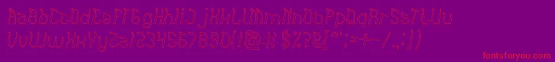 India Hair Style Hollow-Schriftart – Rote Schriften auf violettem Hintergrund