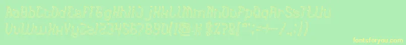 India Hair Style Hollow Font – Yellow Fonts on Green Background