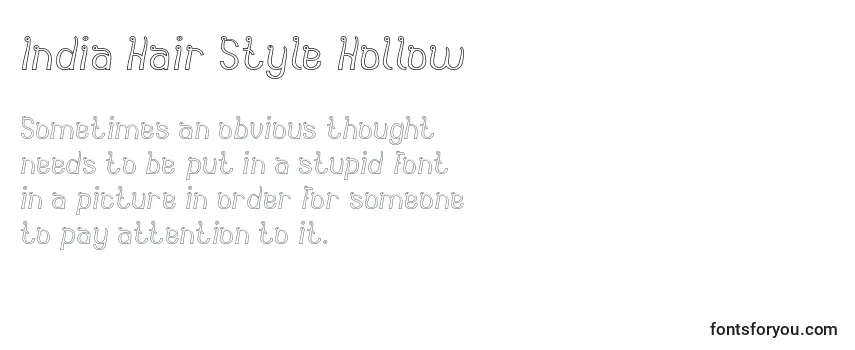 Обзор шрифта India Hair Style Hollow