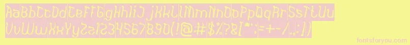 India Hair Style Inverse Font – Pink Fonts on Yellow Background
