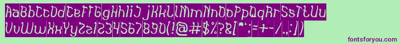 India Hair Style Inverse Font – Purple Fonts on Green Background