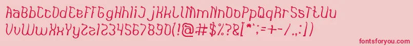 India Hair Style Light Font – Red Fonts on Pink Background