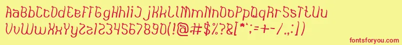 India Hair Style Light Font – Red Fonts on Yellow Background