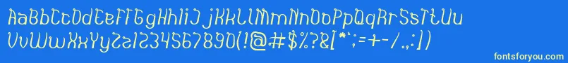 India Hair Style Light Font – Yellow Fonts on Blue Background