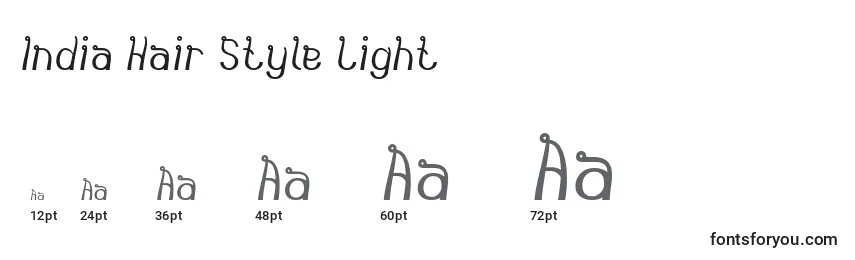 India Hair Style Light Font Sizes