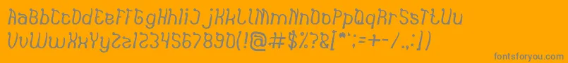India Hair Syle Font – Gray Fonts on Orange Background