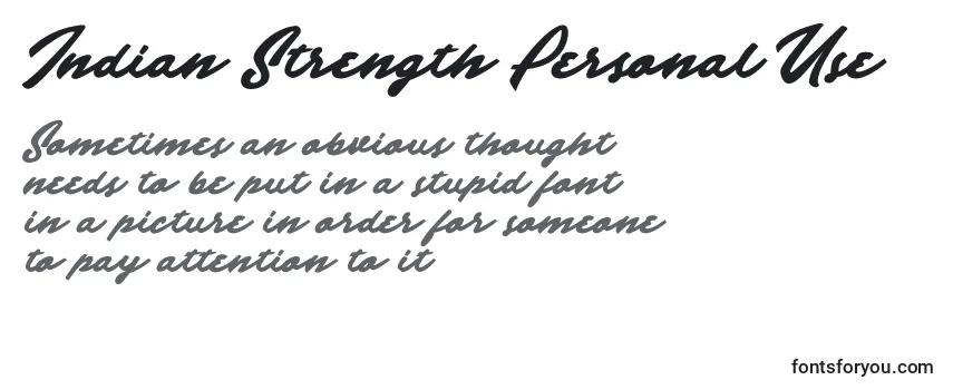 Indian Strength Personal Use Font
