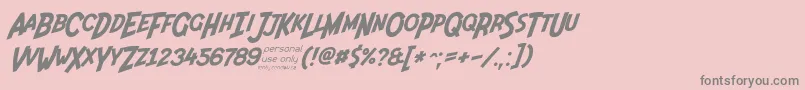 Indiana Jonas 48ip Font – Gray Fonts on Pink Background