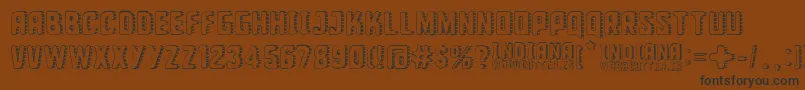 Indiana State Font – Black Fonts on Brown Background