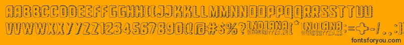 Indiana State Font – Black Fonts on Orange Background