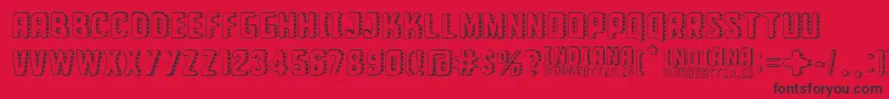 Indiana State Font – Black Fonts on Red Background