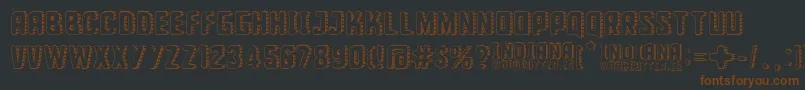 Indiana State Font – Brown Fonts on Black Background