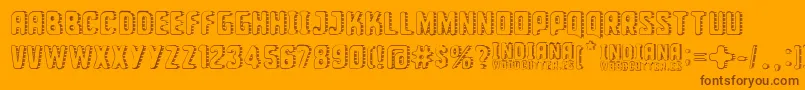 Indiana State Font – Brown Fonts on Orange Background
