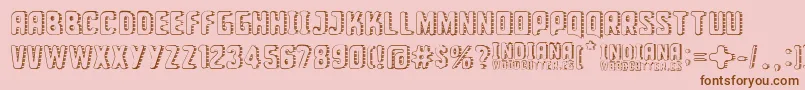 Indiana State Font – Brown Fonts on Pink Background