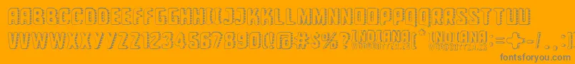 Indiana State Font – Gray Fonts on Orange Background