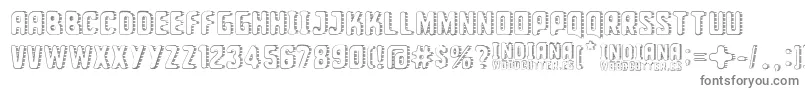 Indiana State Font – Gray Fonts on White Background