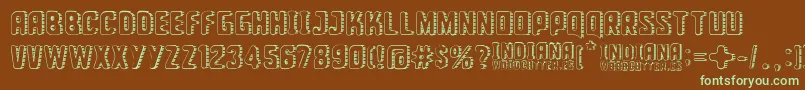 Indiana State Font – Green Fonts on Brown Background