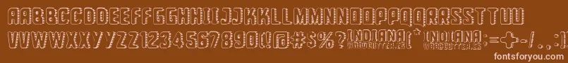 Więcej informacji o czcionce Indiana State Czcionka Indiana State – różowe czcionki na brązowym tle