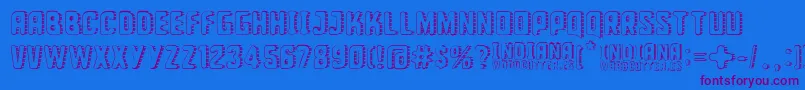 Indiana State Font – Purple Fonts on Blue Background