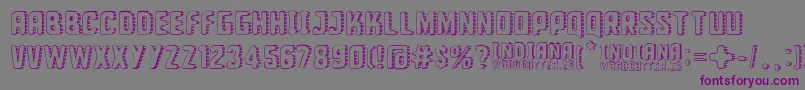 Indiana State Font – Purple Fonts on Gray Background