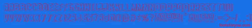 Indiana State Font – Red Fonts on Blue Background