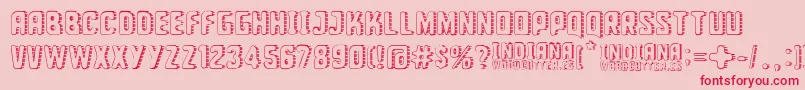 More about Indiana State Font Indiana State Font – Red Fonts on Pink Background