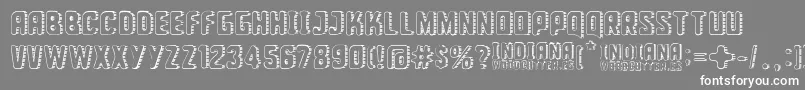 Indiana State Font – White Fonts on Gray Background