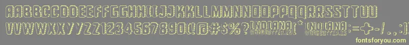 Indiana State Font – Yellow Fonts on Gray Background