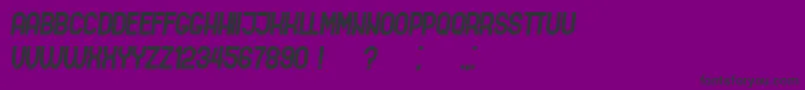 フォントIndirectImplication Italic – 紫の背景に黒い文字
