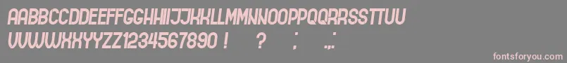 フォントIndirectImplication Italic – 灰色の背景にピンクのフォント