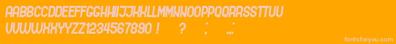フォントIndirectImplication Italic – オレンジの背景にピンクのフォント