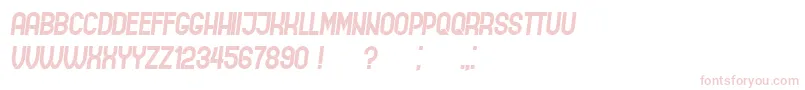 フォントIndirectImplication Italic – 白い背景にピンクのフォント