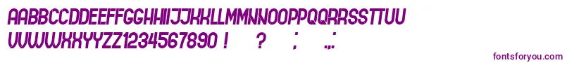 Шрифт IndirectImplication Italic – фиолетовые шрифты на белом фоне