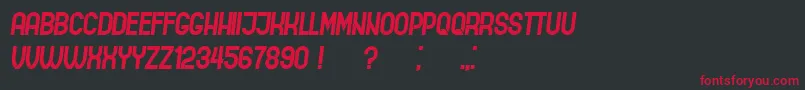 IndirectImplication Italic Font – Red Fonts on Black Background