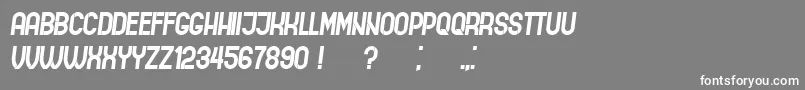 フォントIndirectImplication Italic – 灰色の背景に白い文字